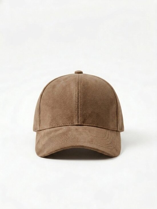Tellaro Accessories - Taupe Suede Baseball Cap – Minimal No Logo Quiet Luxury Neutral